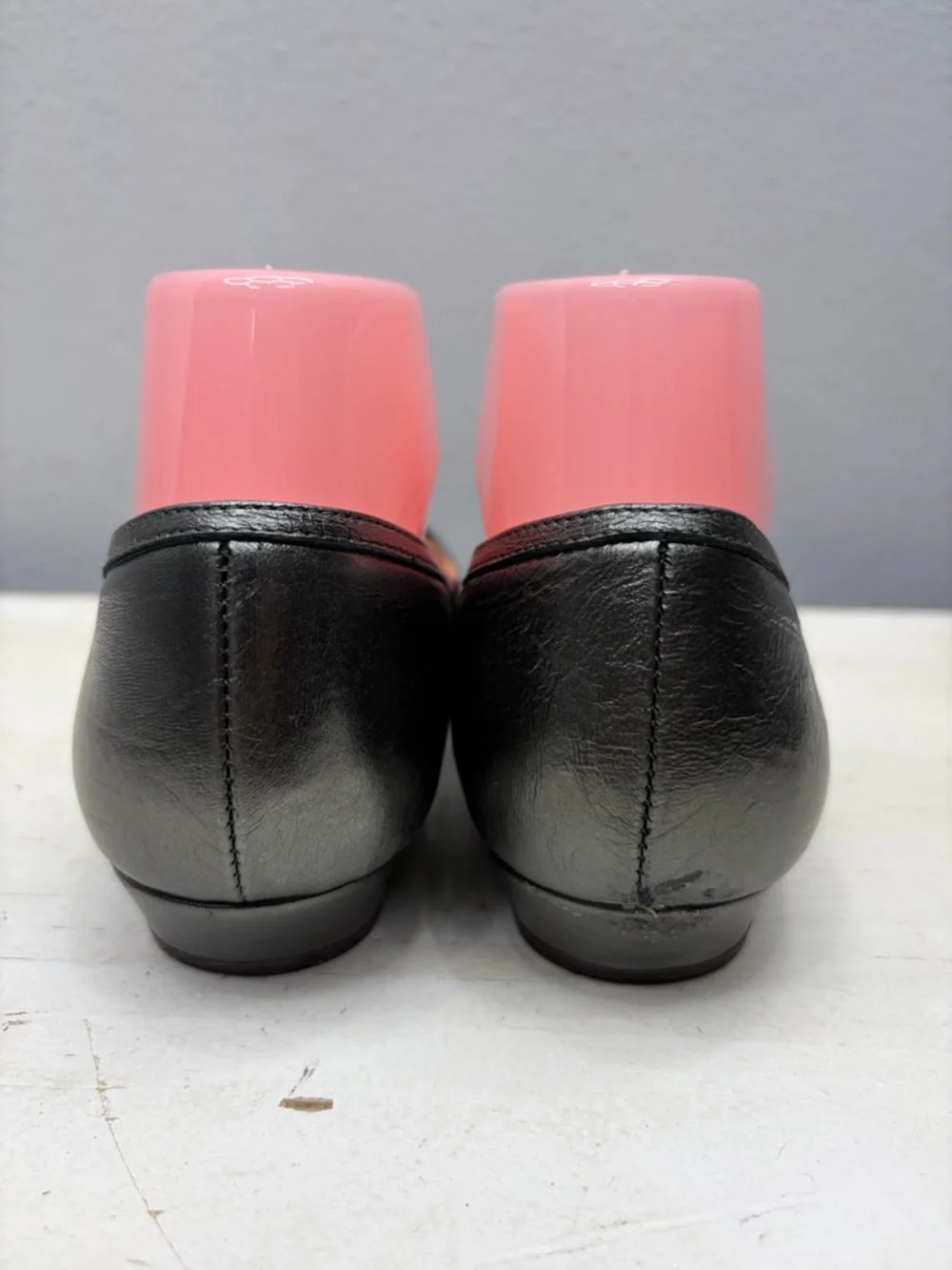 J. Crew Silver Leather Pointed Loafers Size 8